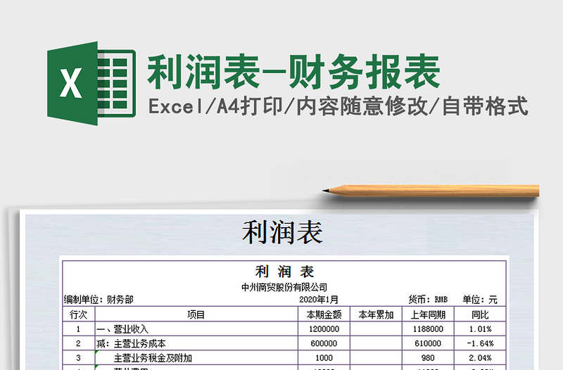2025年利润表-财务报表