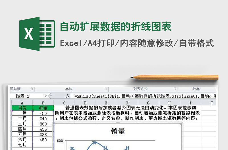 2025年自动扩展数据的折线图表