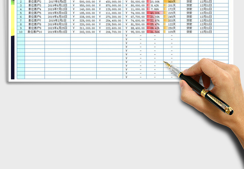 2025应收账款统计报表免费下载