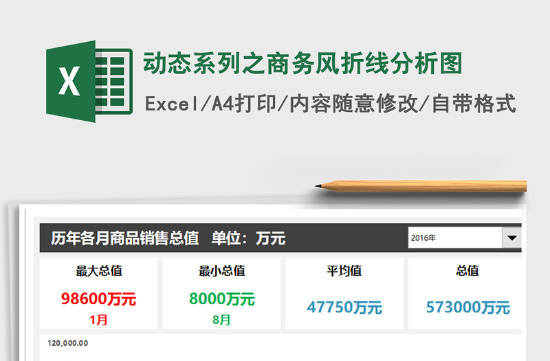 2025年动态系列之商务风折线分析图