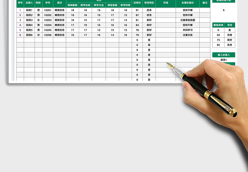 2025人员听课反馈表免费下载