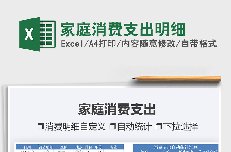 2025家庭消费支出明细免费下载