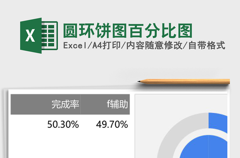 圆环饼图百分比图