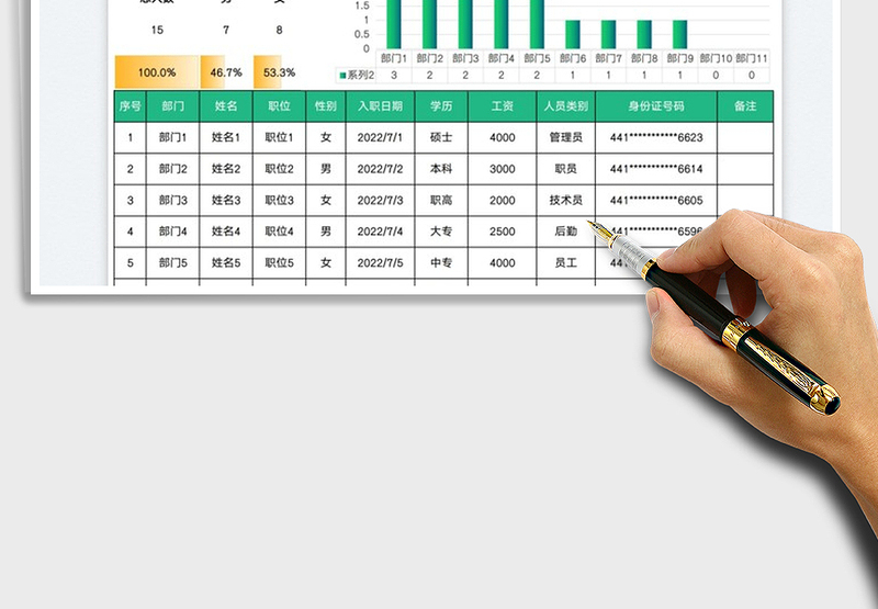 2025新入职人员月报表免费下载