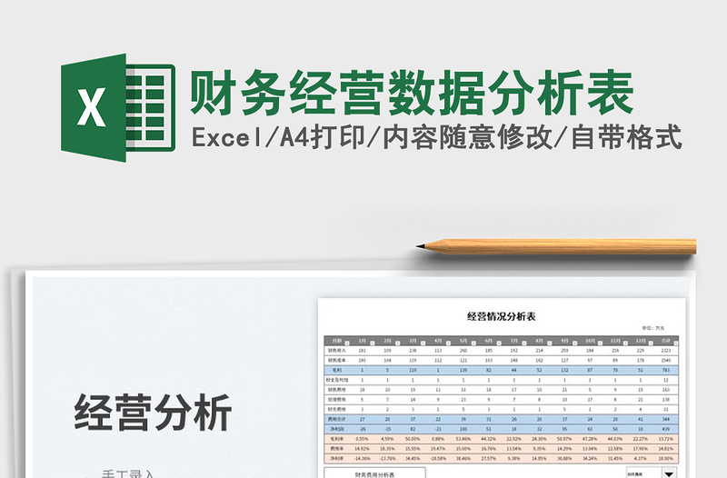 2025财务经营数据分析表免费下载