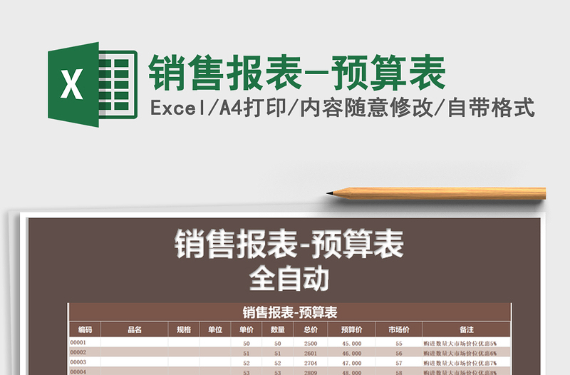 2025年销售报表-预算表