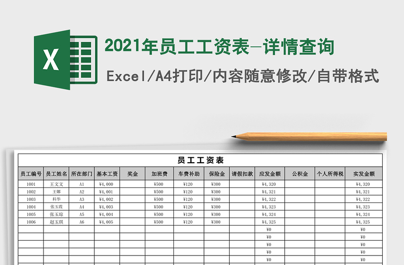 2025年员工工资表-详情查询
