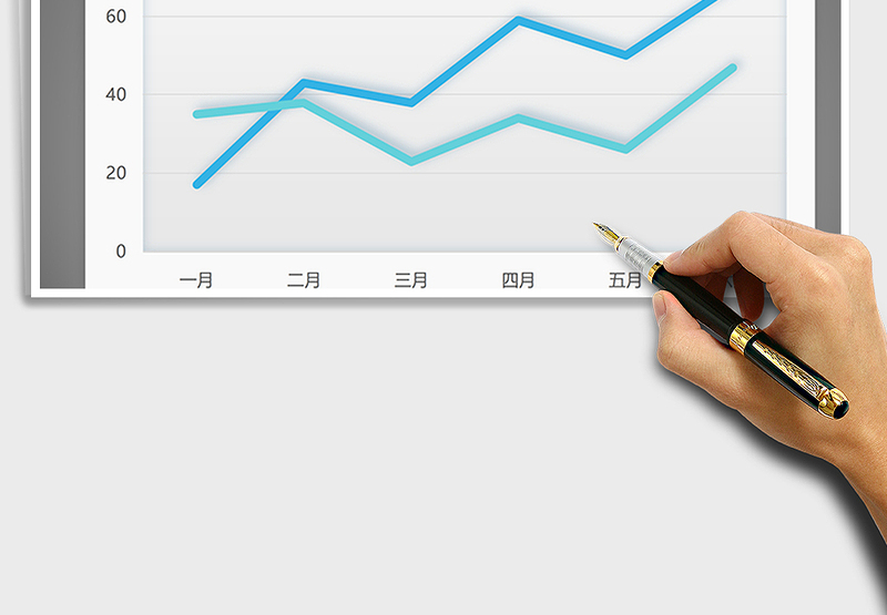 2025年纯净系列图表折线图免费下载