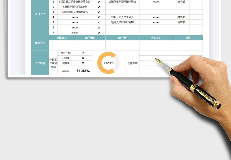 2025工作计划表-日工作总结表免费下载