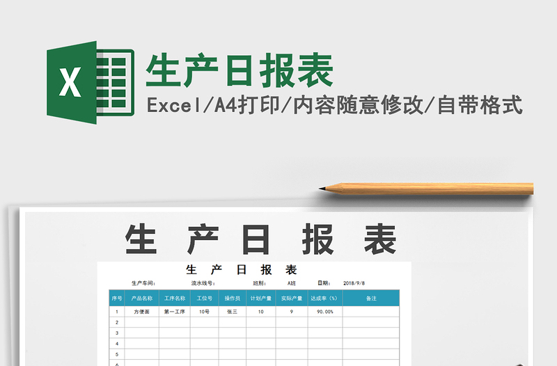 2025年生产日报表