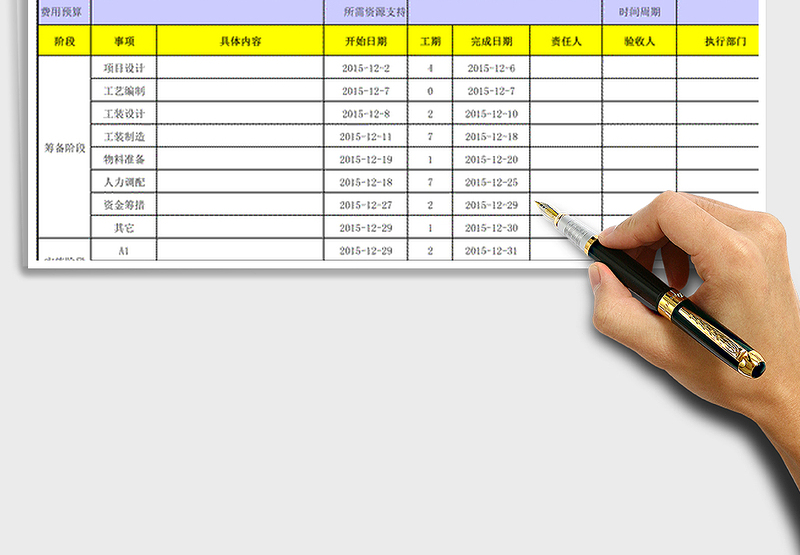 2025年技术改造项目计划表（含自动甘特图）