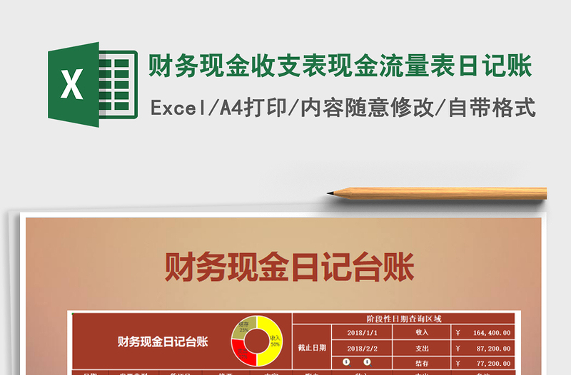 2025年财务现金收支表现金流量表日记账