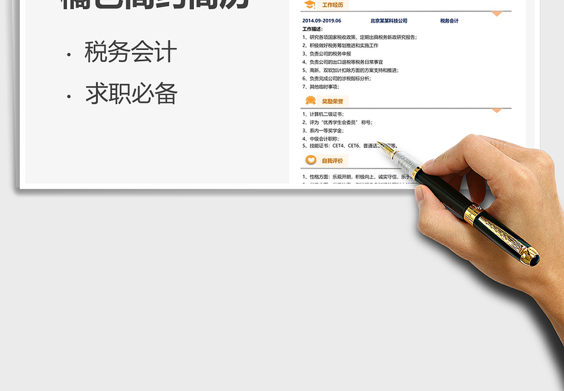 2025年税务会计简历模板