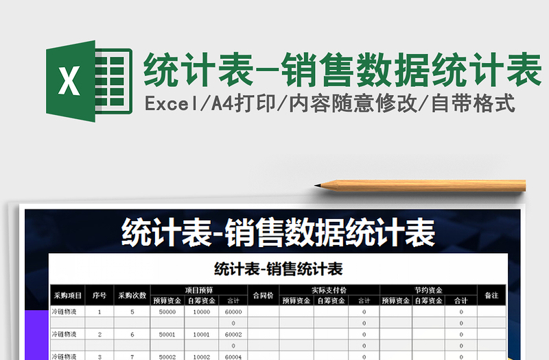 2025年统计表-销售数据统计表