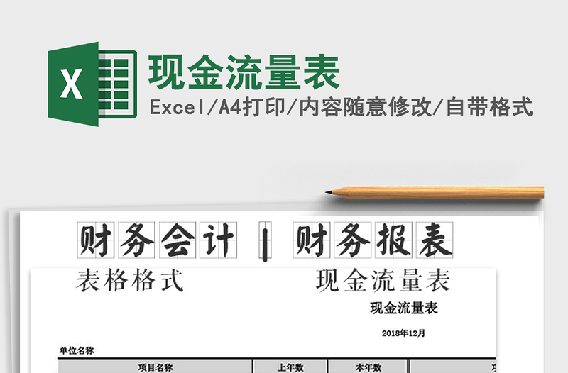 2025年现金流量表免费下载