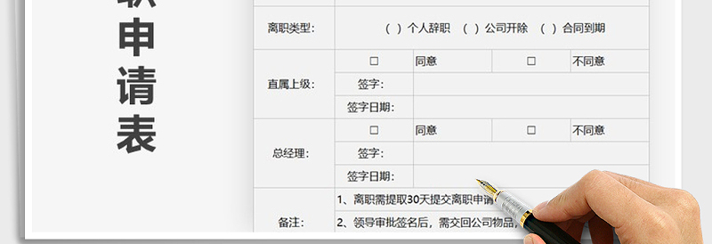 2025年员工离职申请表