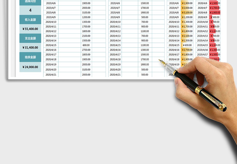 2025年财务收支记账管理表