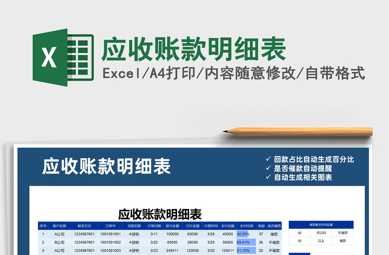 2025年应收账款明细表免费下载