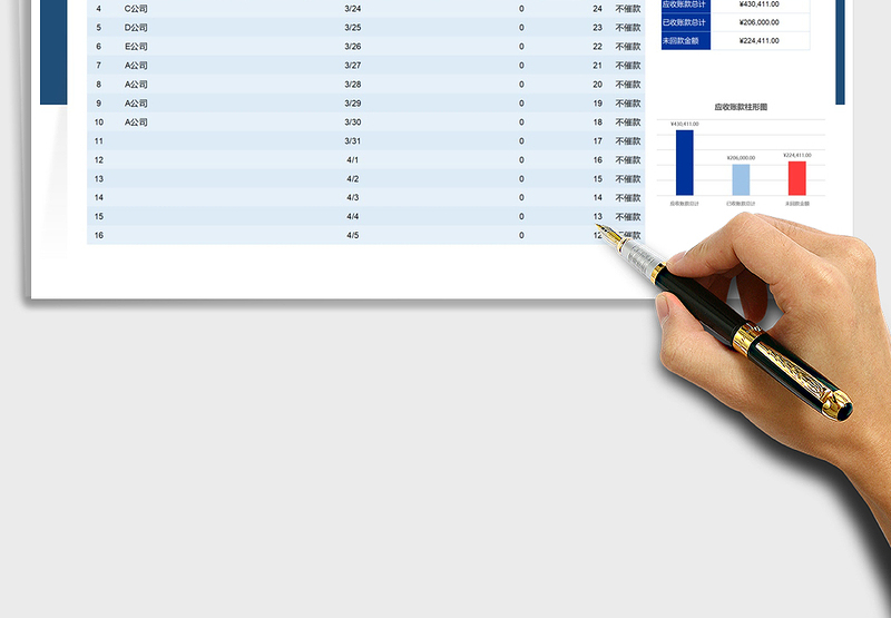 2025年应收账款明细表免费下载