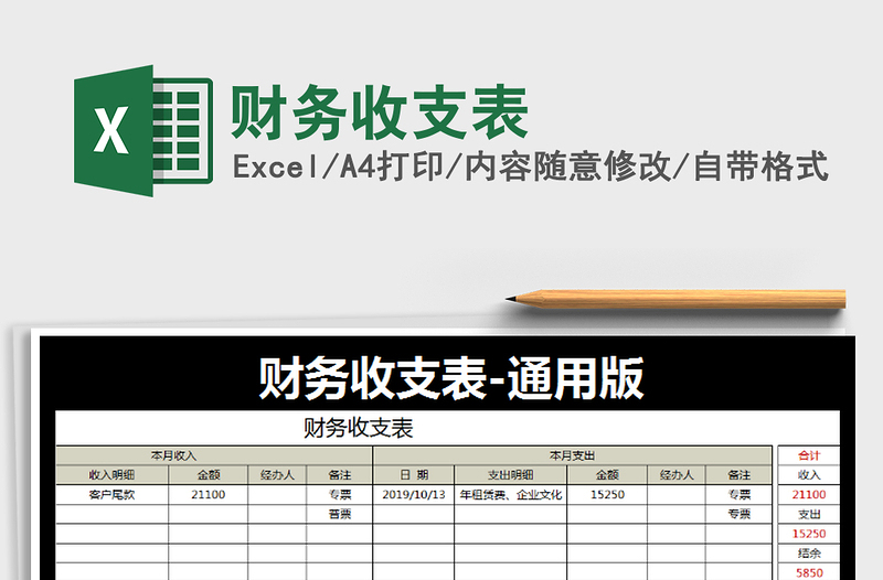2025年财务收支表