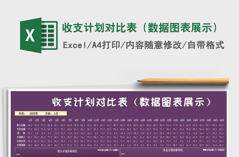 2025年收支计划对比表（数据图表展示）