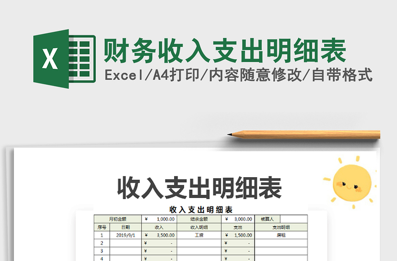 2025年财务收入支出明细表