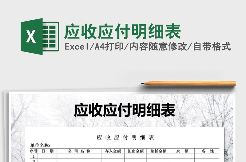 2025年应收应付明细表