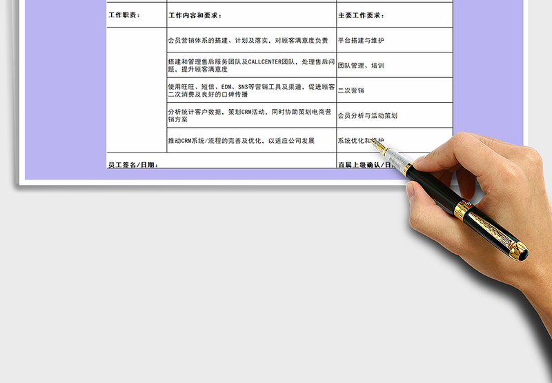 2025CRM专员岗位任职资格录用表免费下载