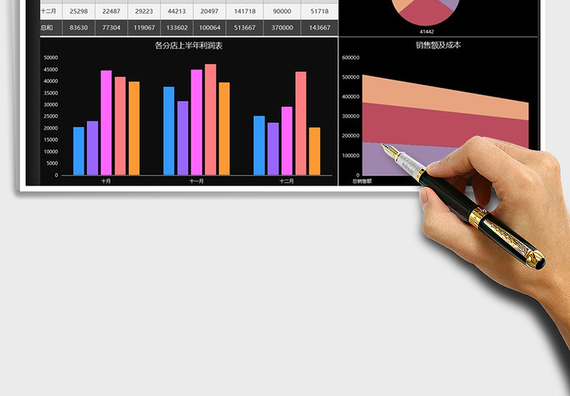 2025年季度营销数据图表模板