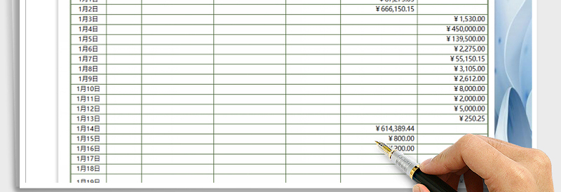 2025年现金流量收支表