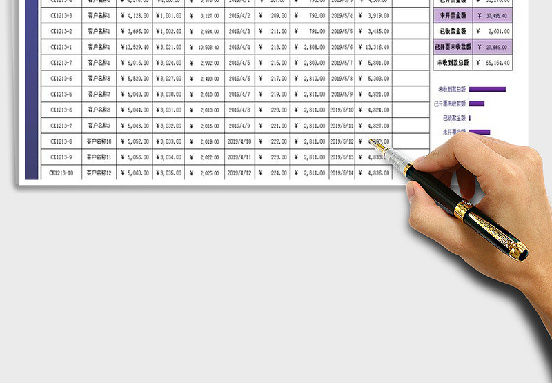 2024年应收应付开票收款统计表