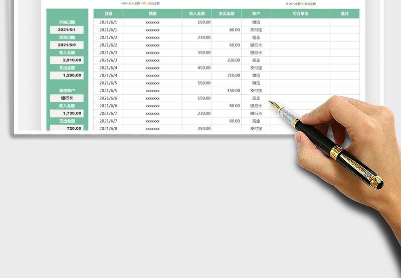 2025收支日报表-现金日记账免费下载