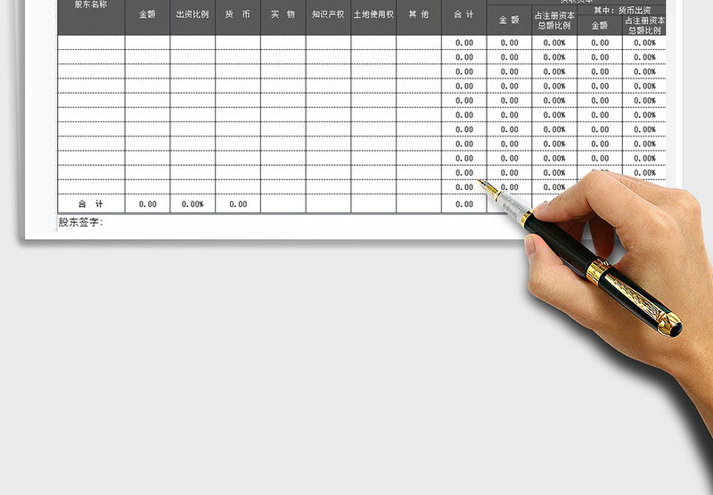 2025年资本实收情况明细表