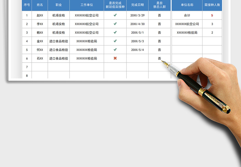 2025新冠疫苗加强针接种统计表免费下载