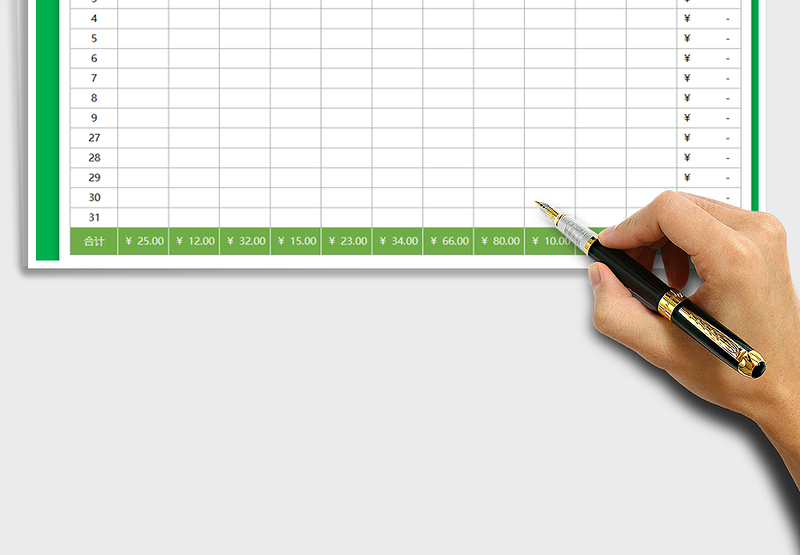 2025年费用支出明细表（自动合计）