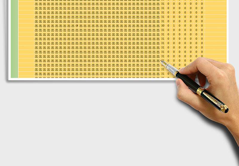 2025年考勤表（公式计算）