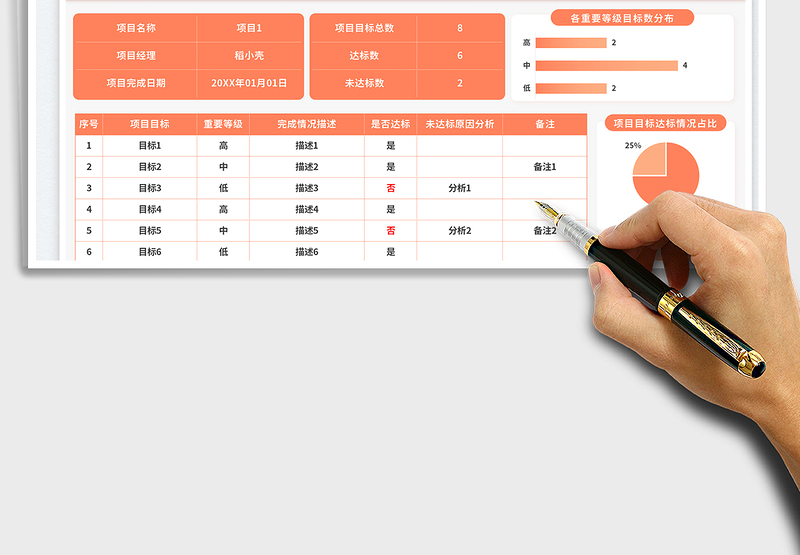 2025项目复盘表免费下载