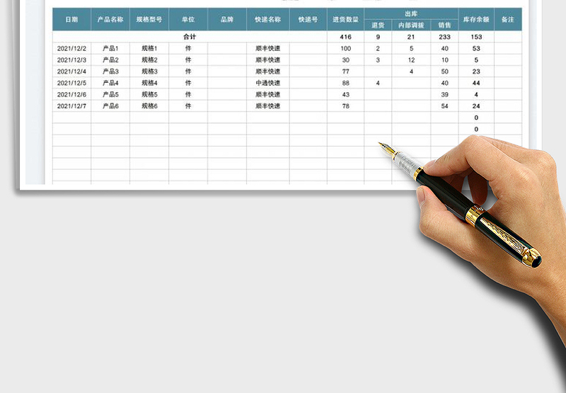 2025出入库明细表免费下载