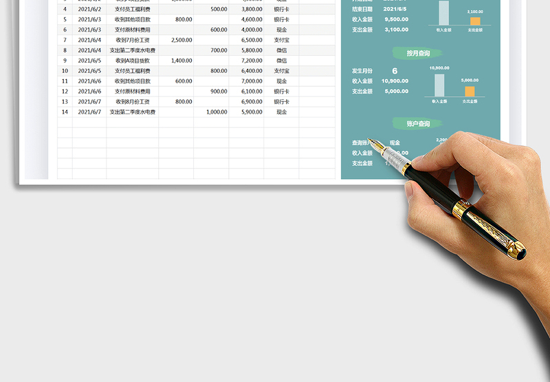 2025财务收支记账表-个人家庭记账免费下载
