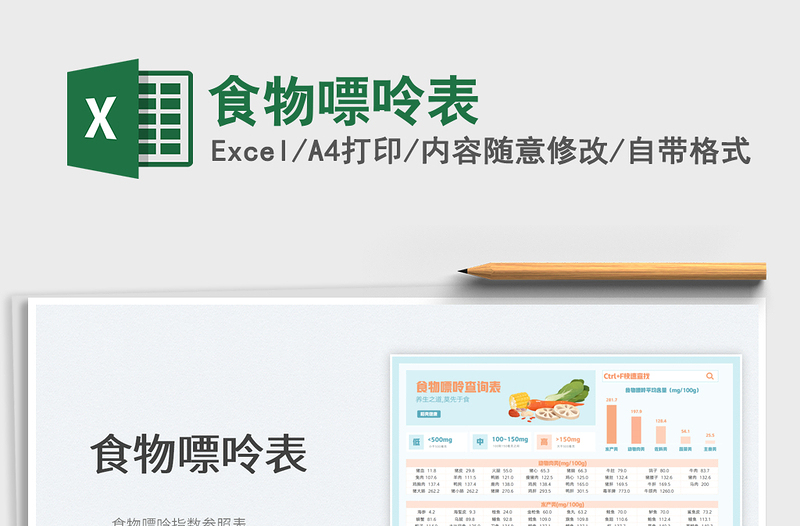 2025食物嘌呤表免费下载