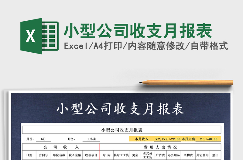 2025年小型公司收支月报表