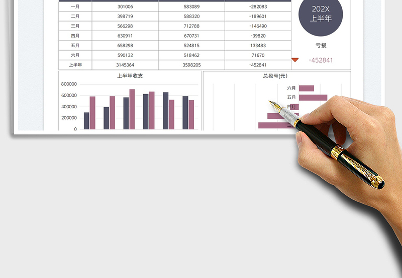 2025公司上半年盈利数据分析图免费下载