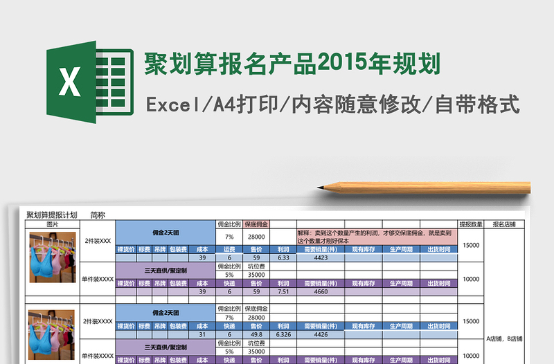 聚划算报名产品2015年规划