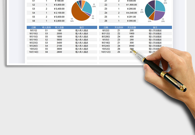 2025财务收支记账表免费下载