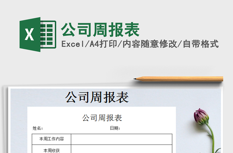 2025公司周报表免费下载