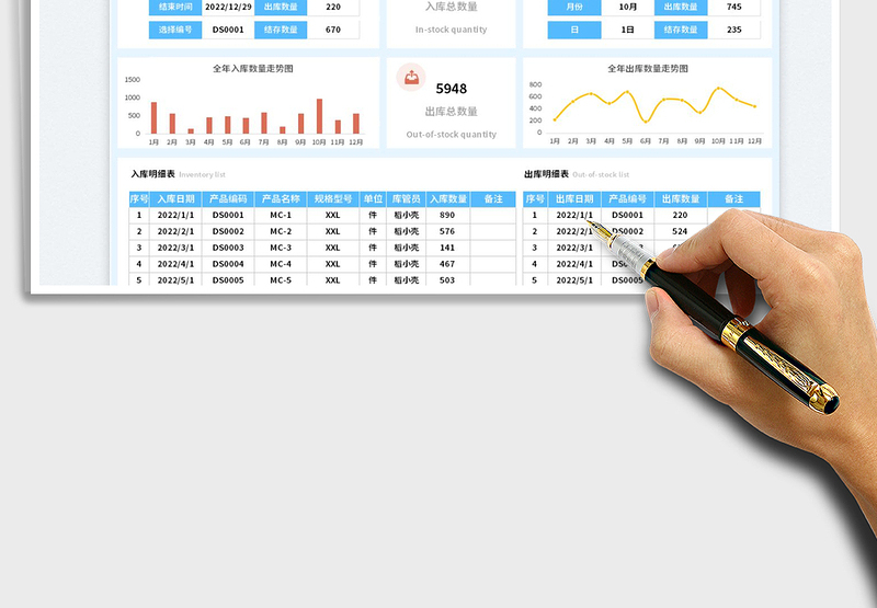 2025商品出入库管理表-可查询