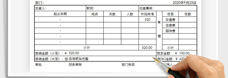 2025年差旅费报销单