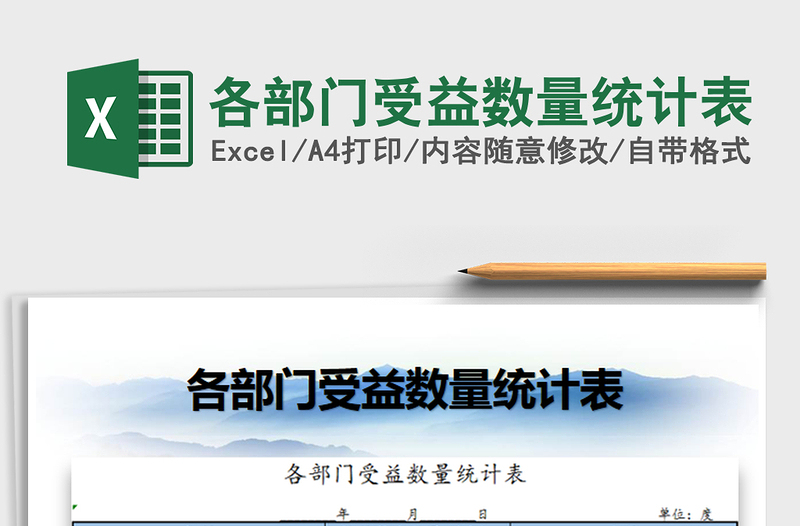 2025年各部门受益数量统计表