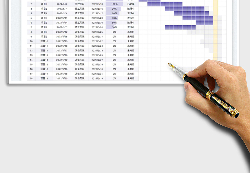 2025项目进度表-甘特图免费下载