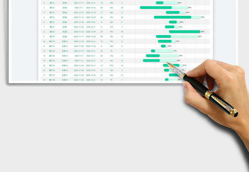 2025简易项目进度甘特图管理表免费下载